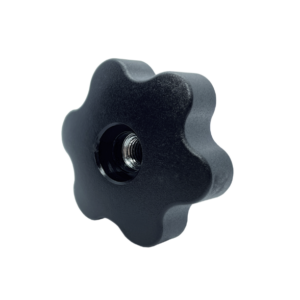 Pokrętło przelotowe sześcioramienne 63mm otwór M8