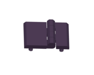Zawias płaski 63×50 mm poliamid 4 szpilki