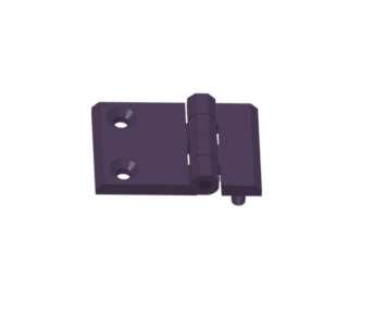 Zawias płaski 58x40mm poliamid 2 otwory 2 szpilki
