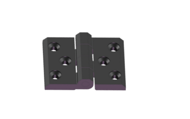 Zawias płaski 76x60mm poliamid 6 otworów
