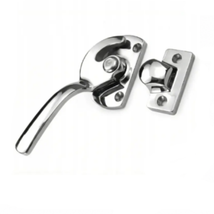 Zamek obrotowy nierdzewny 111 mm, klamka, blokada zatrzask do drzwi – lewy INOX